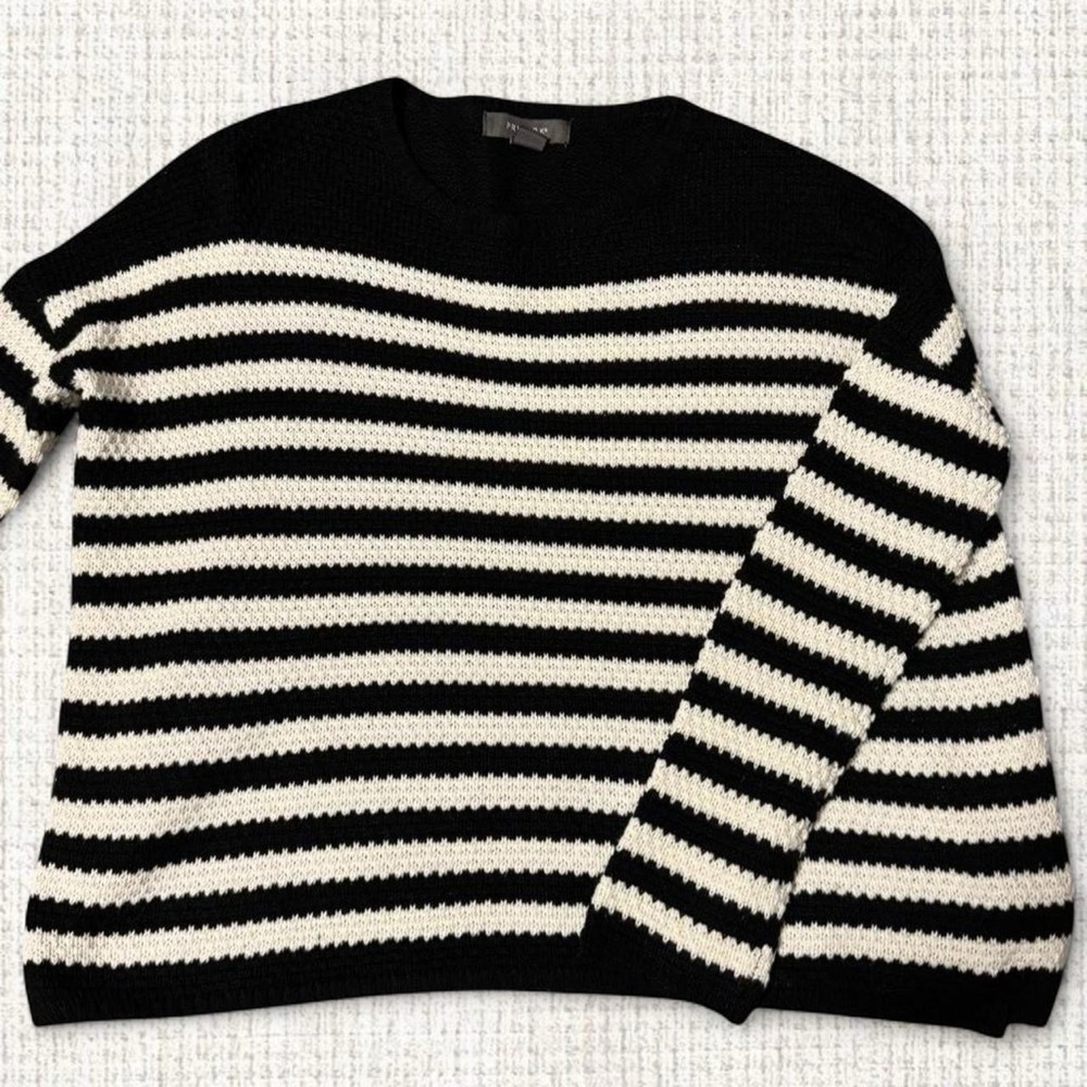 Primark Black and White Striped Knit Sweater